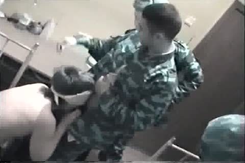 To these Russian Soldiers Brought A man-hoe