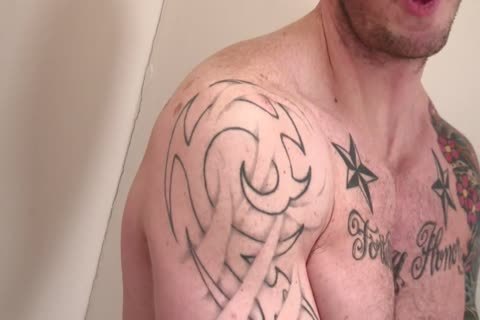 fellow With shaved head Is On howdys Knees deep throating Hard schlong