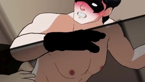 Juice Anime: Sloppy fucking & athletic superhero